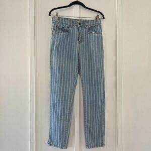 Billabong - Blue Stripe Size 28 Straight Relaxed 90s Style High Rise Mom Jean